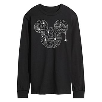 Disney's Mickey Mouse Men's Spider Web Long Sleeve Graphic Tee