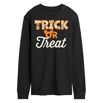 Disney's Mickey Mouse Men's Trick Or Treat Long Sleeve Graphic Tee