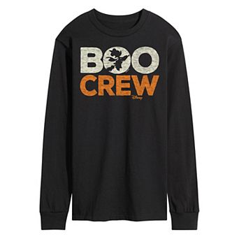 Disney's Minnie Mouse Men's Boo Crew Long Sleeve Graphic Tee