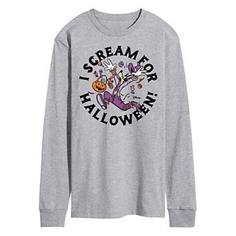 Disney's Goofy Men's I Scream For Halloween Long Sleeve Graphic Tee