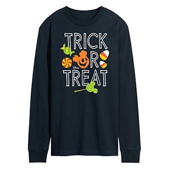 Disney's Mickey Mouse Men's Trick Or Treat Long Sleeve Graphic Tee