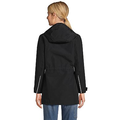 Women's Lands' End Tall Squall Hooded Waterproof Raincoat
