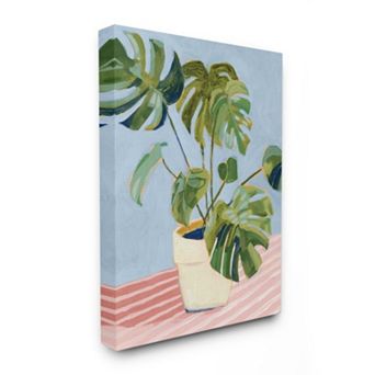 Stupell Home Decor Monstera Plant in Planter Canvas Wall Art