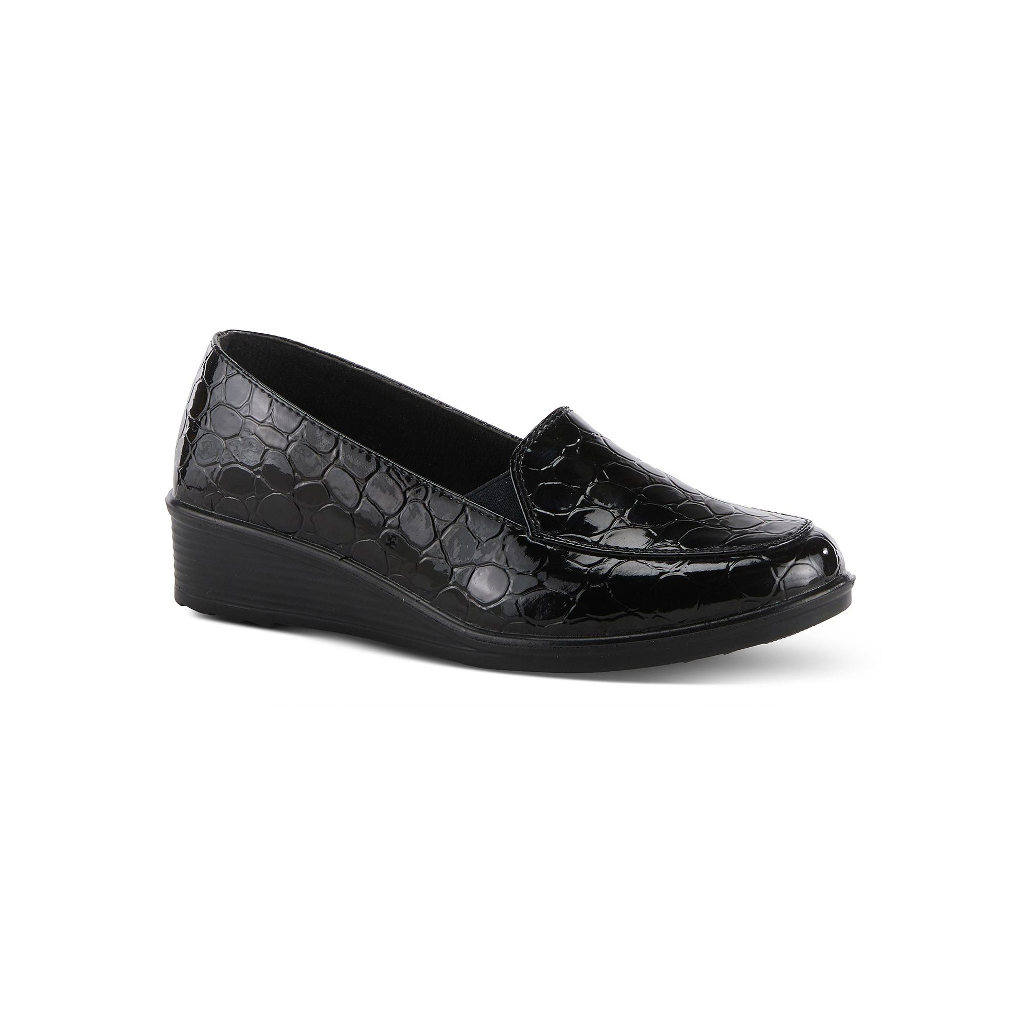 Flexus by Spring Step Biddey Womens Slip-on Loafers, Size: 36, Black Croco