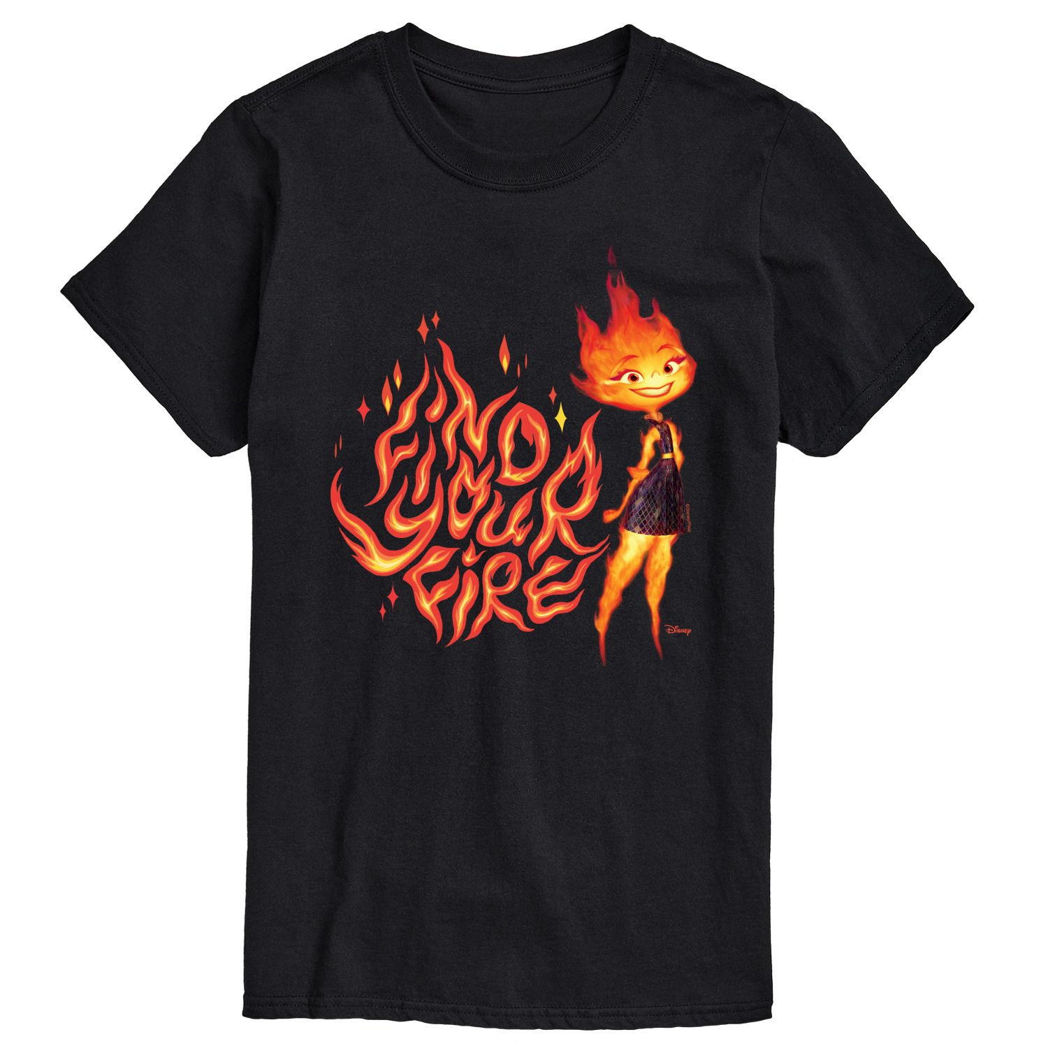 Nickelodeon Avatar Fire Element Men's T-Shirt - Relaxed Fit Black Tee - View #12