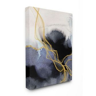 Stupell Home Decor Coastal Abstract Lines Canvas Wall Art - Size: 30X40