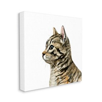 Stupell Home Decor Watercolor Cat Canvas Wall Art