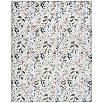Nourison Washables Contemporary Floral Indoor Non-skid Area Rug