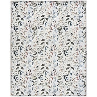 Nourison Washables Contemporary Floral Indoor Non-skid Area Rug
