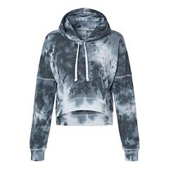 The Wild Collective Packers Womens Tie-Dye Cropped Hoodie Small Black