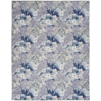 Nourison Washables Abstract Floral Indoor Non-skid Area Rug