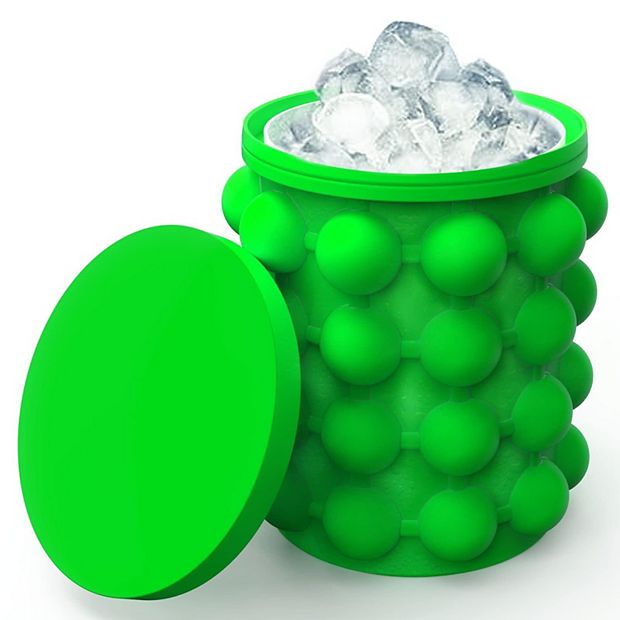 Portable ice bucket Household Cylindrical Ice Block Mold Portable Bucket Wine  Ice Cooler for Cocktails Cube Silicone Trays 