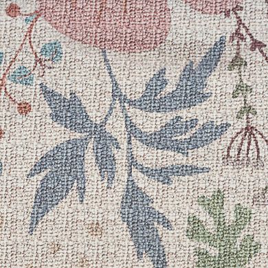 Nourison Washables Farmhouse Floral Indoor Non-skid Area Rug