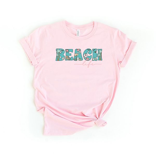 Beach Life Colorful Short Sleeve Graphic Tee