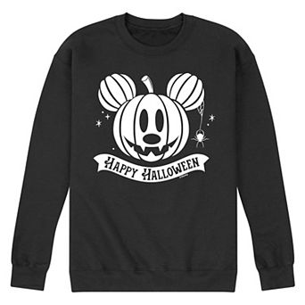 Disney's Mickey Mouse Men's Happy Halloween Pumpkin Fleece Sweatshirt
