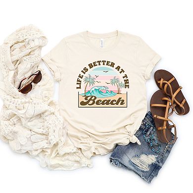 Better At The Beach Wave Short Sleeve Graphic Tee
