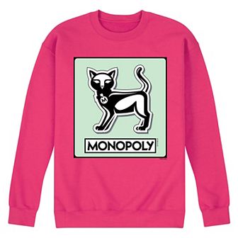 Men's Monopoly Cat Game Token Fleece Sweatshirt