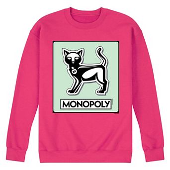 Men's Monopoly Cat Game Token Fleece Sweatshirt