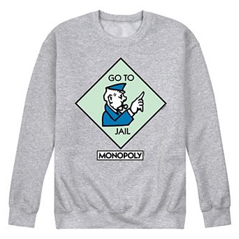 Men's Monopoly Go To Jail Square Fleece Sweatshirt