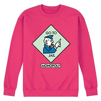 Men's Monopoly Go To Jail Square Fleece Sweatshirt