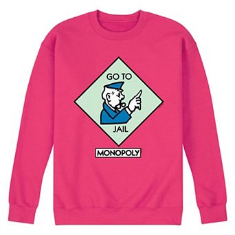 Men's Monopoly Go To Jail Square Fleece Sweatshirt