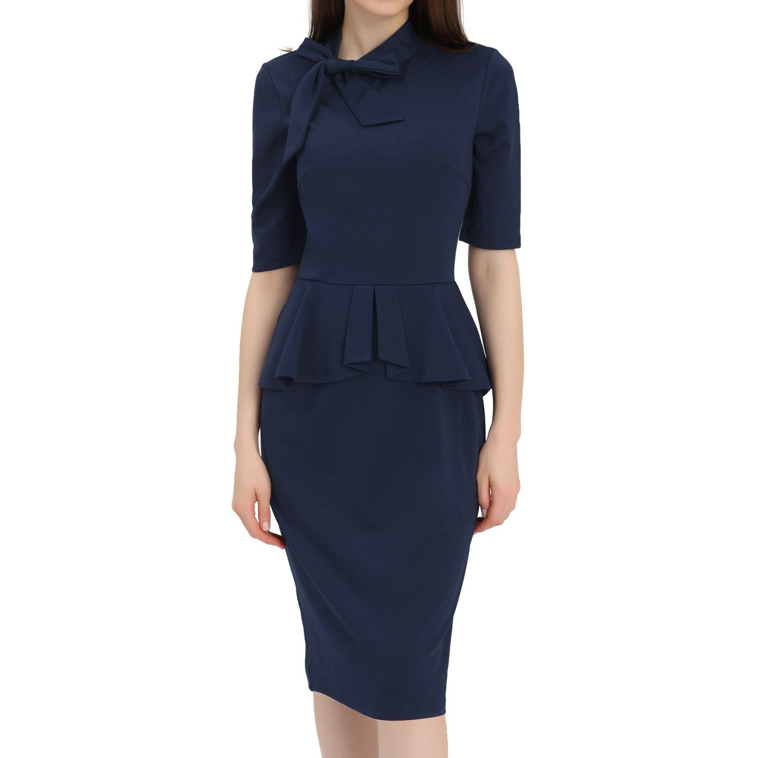 Gala Dresses For Women Women's Cap Sleeve Pencil Dress - Business With  Split Hem & Pockets Cocktail Dress