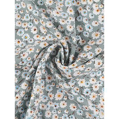 2 Piece Outfit for Women's Summer Floral Print Smocked Mini Skirt Set