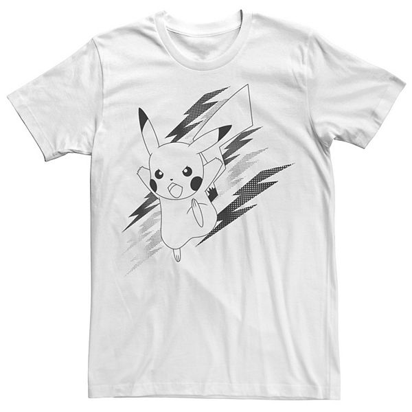 Men's Pokemon Pikachu Lightning Bolts Tee