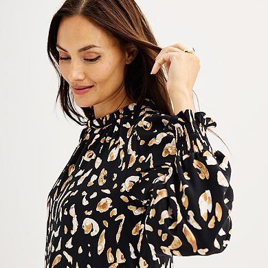 Women's Nine West Long-Sleeve Swing Dress