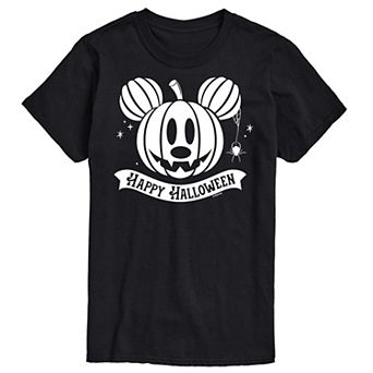 Disney's Mickey Mouse Men's Happy Halloween Pumpkin Graphic Tee