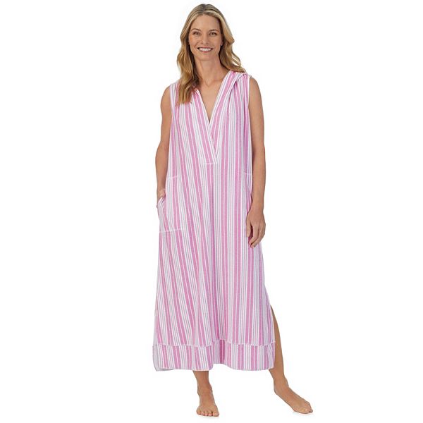 Women's Stan Herman Baby Terry Hooded Maxi Robe