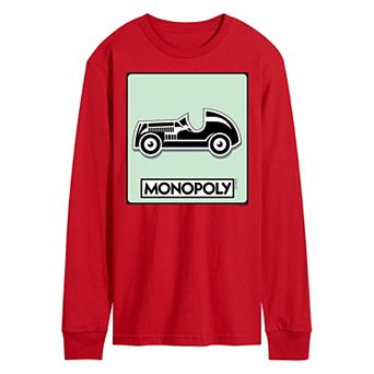 Men's Monopoly Car Game Token Long Sleeve Graphic Tee