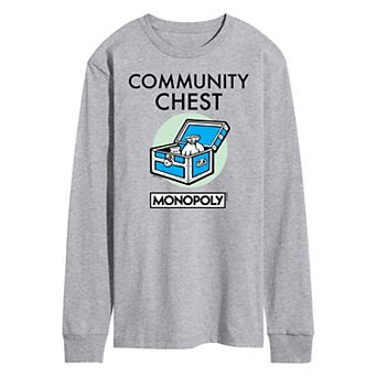 Men's Monopoly Community Chest Long Sleeve Graphic Tee