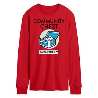 Men's Monopoly Community Chest Long Sleeve Graphic Tee