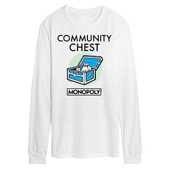 Men's Monopoly Community Chest Long Sleeve Graphic Tee