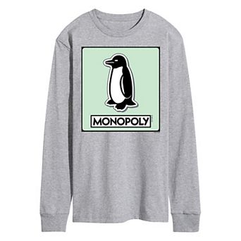 Men's Monopoly Penguin Game Token Long Sleeve Graphic Tee