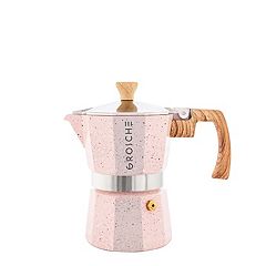 JoyJolt Italian Moka Pot 3 Cup Stovetop Espresso Maker Aluminum Coffee  Percolator Coffee Pot - Pink