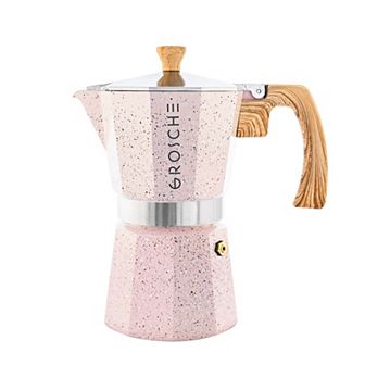 GROSCHE Milano Stone Stovetop Espresso 9 cup Moka Pot Coffee Maker