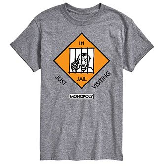 Men's Monopoly In Jail Just Visiting Graphic Tee