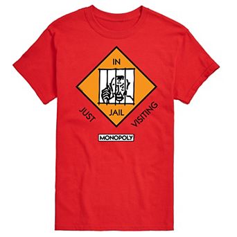 Men's Monopoly In Jail Just Visiting Graphic Tee