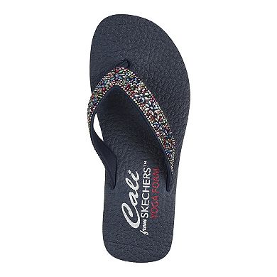 Skechers Cali® Vinyasa Wild Daisies Women's Wedge Thong Sandals