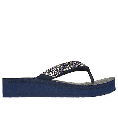 Skechers Cali® Vinyasa Wild Daisies Women's Wedge Thong Sandals