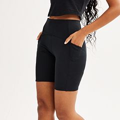 Women's Gaiam Om High-Waisted Mesh Pocket Fitted Shorts