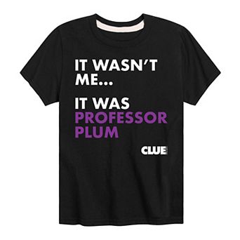 Boys 8-20 Clue It Was Professor Plum Graphic Tee