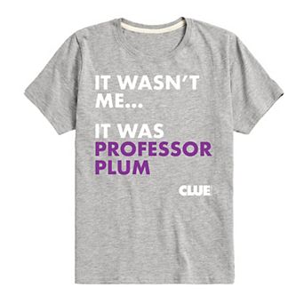 Boys 8-20 Clue It Was Professor Plum Graphic Tee