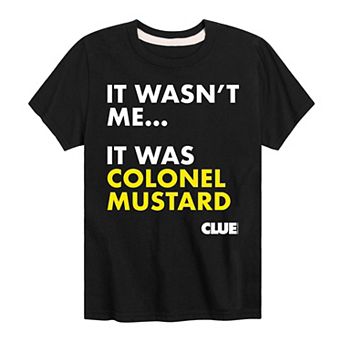 Boys 8-20 Clue It Was Colonel Mustard Graphic Tee