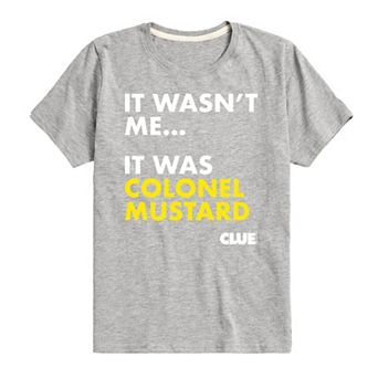 Boys 8-20 Clue It Was Colonel Mustard Graphic Tee
