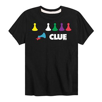 Boys 8-20 Clue Game Pieces Graphic Tee