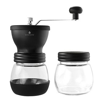 GROSCHE Bremen Manual Ceramic Conical Burr Coffee Grinder With Extra Glass Jar