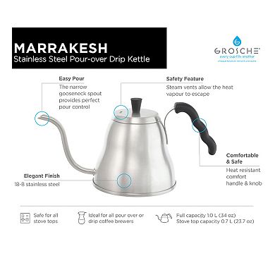 GROSCHE Marrakesh Goose Neck Pour Over Stovetop Kettle